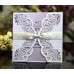 Marriage Invitation Card Wedding Decoration Square White Card Laser Cut 